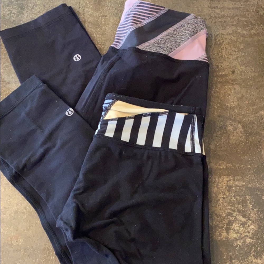 Two pairs of Lulu crops.